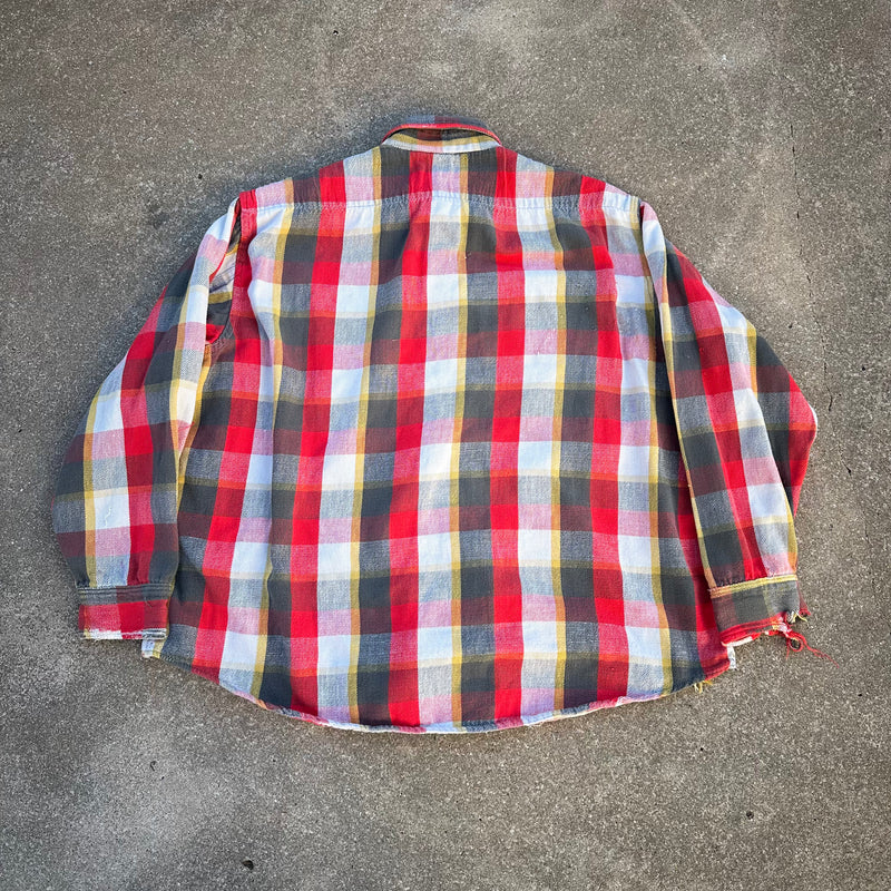 1950’s Big Mac Penney’s Plaid Cotton Flannel Shirt XL