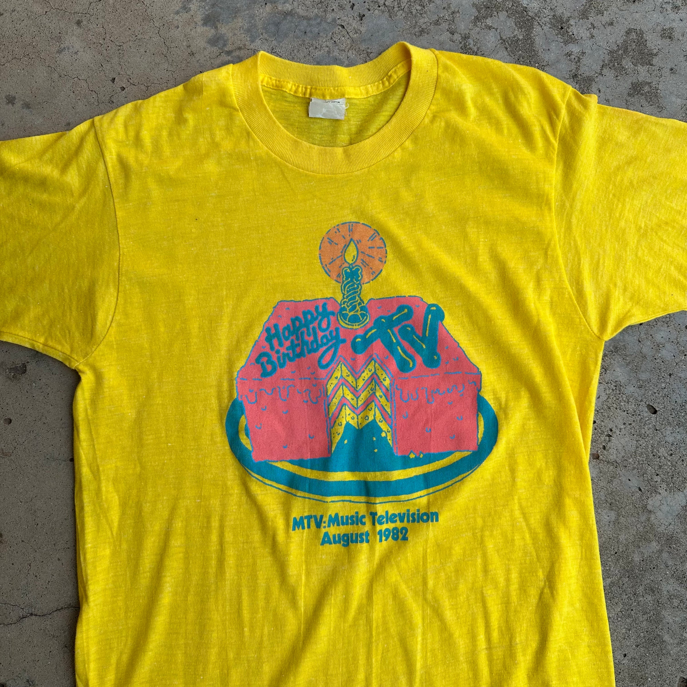 1982 Happy Birthday MTV T-Shirt Small
