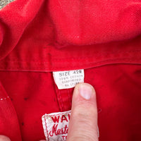 1960’s Walls Paint Splattered Red Coveralls Size 42R