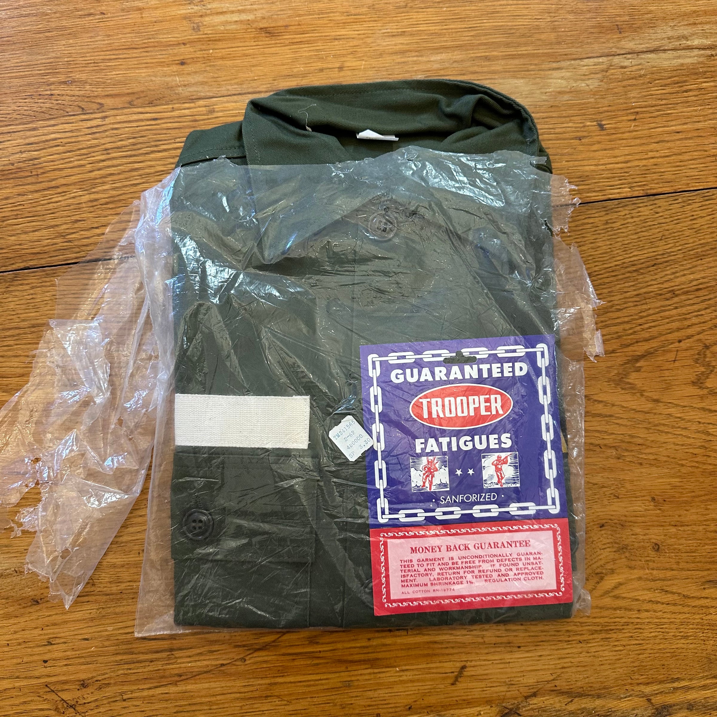 1960’s Deadstock Trooper Fatigue Shirt Small