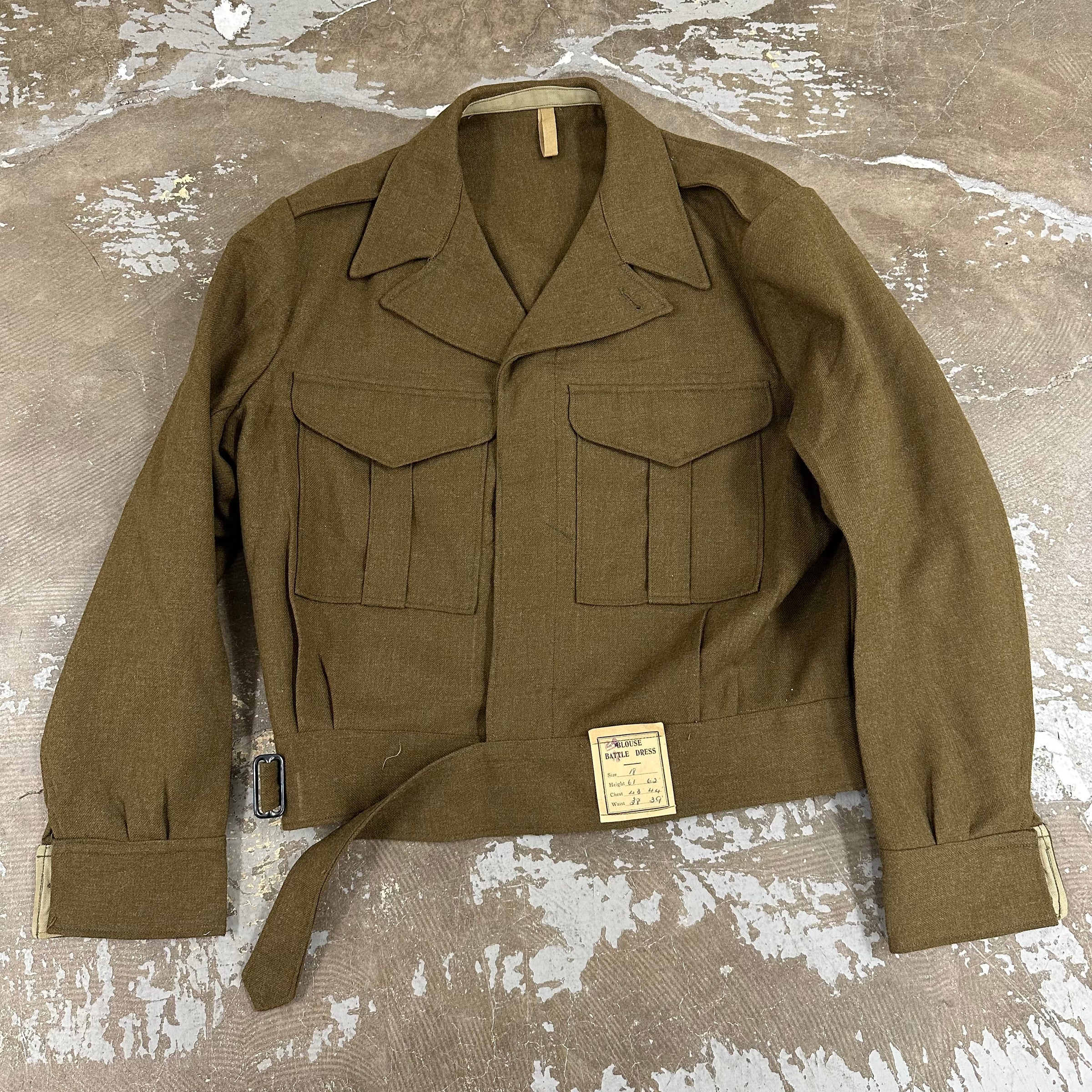 1950’s Deadstock Australian Battle Dress Blouse Jacket Size 18