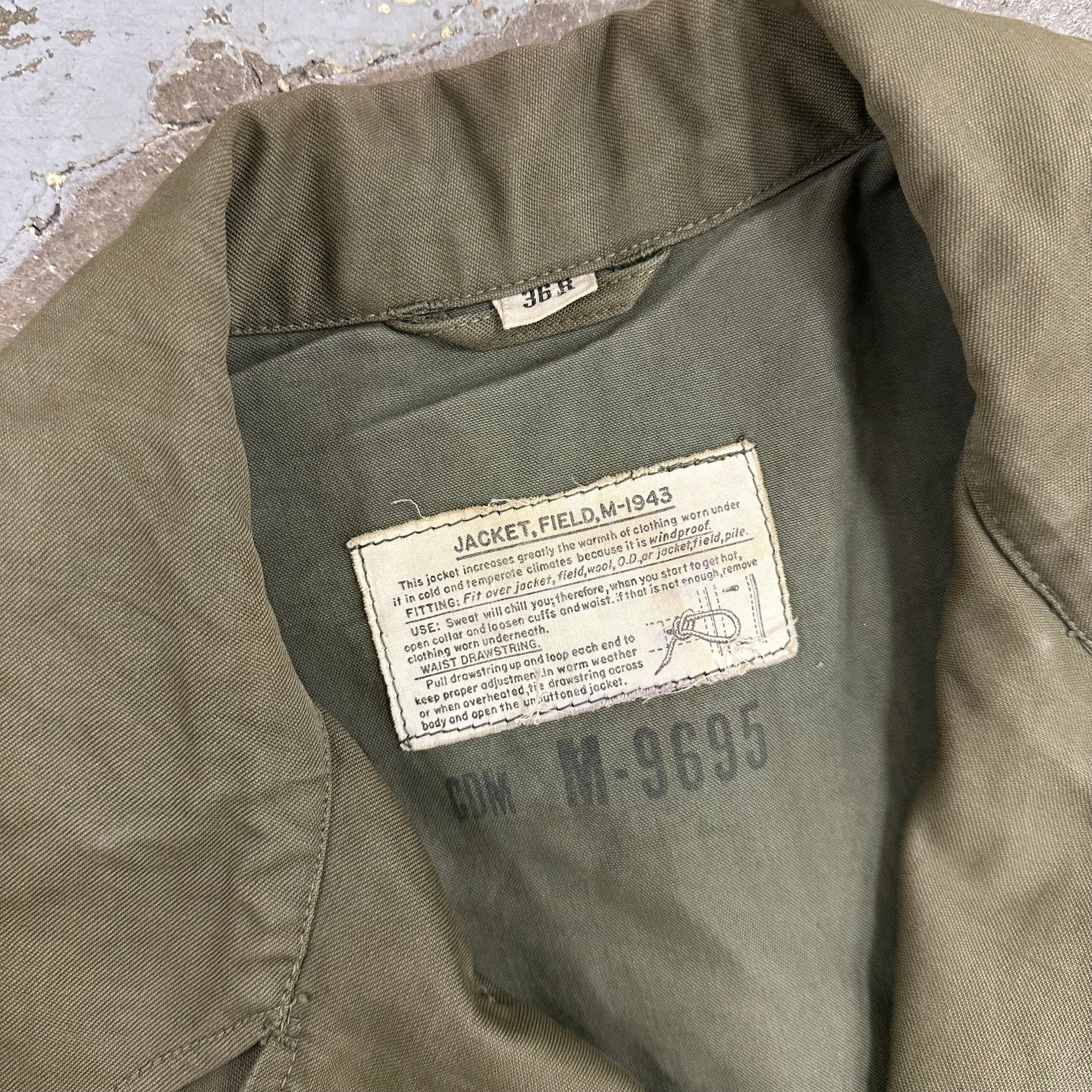 1940’s WWII M-43 Field Jacket Size 36R