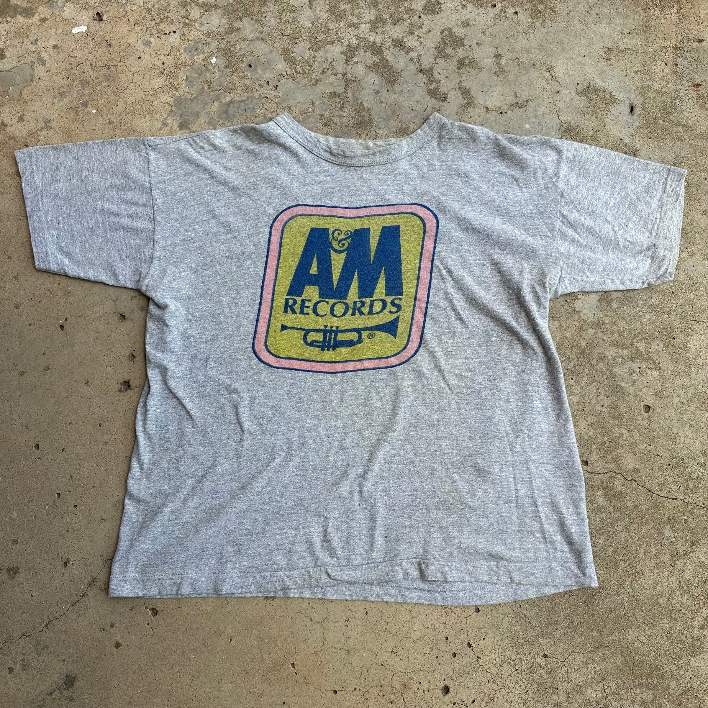 1970’s A&M Records Champion Blue Bar T-Shirt XL