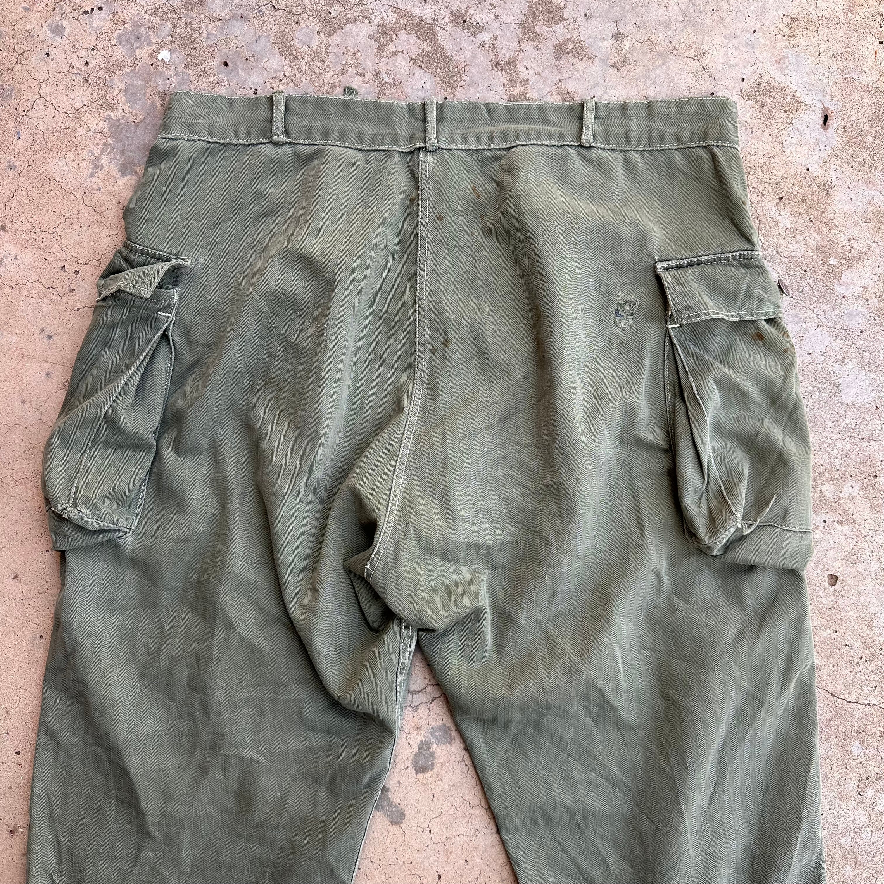 1940's/50's 13-Star HBT Pants 39” x 26” – Little Chum Vintage