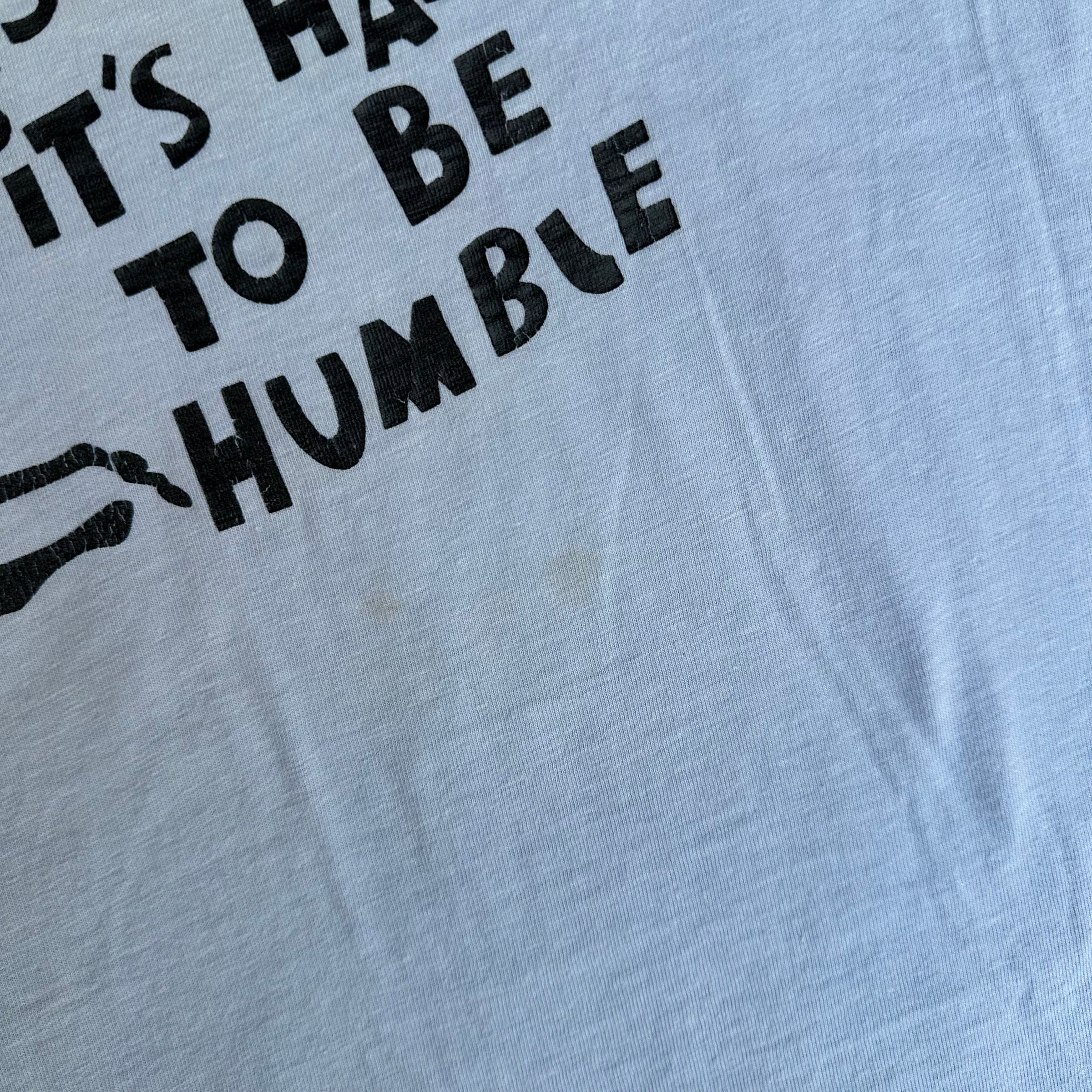 1970’s/80’s Hard to be Humble Caveman T-Shirt Medium