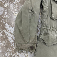 1940’s WWII Thrashed M-43 Field Jacket Size 42L