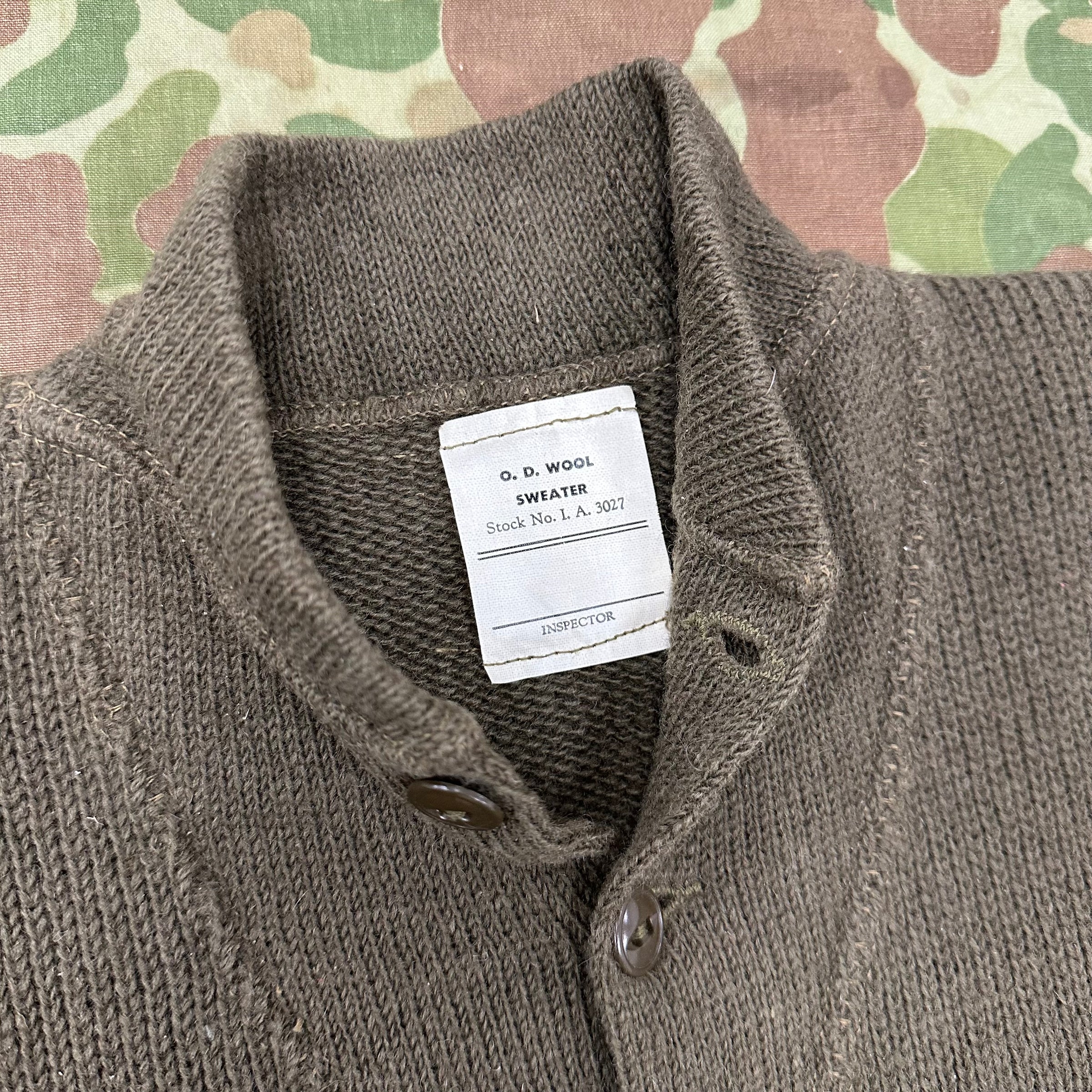 1940’s Mint WWII US Army 5 Button Wool Sweater