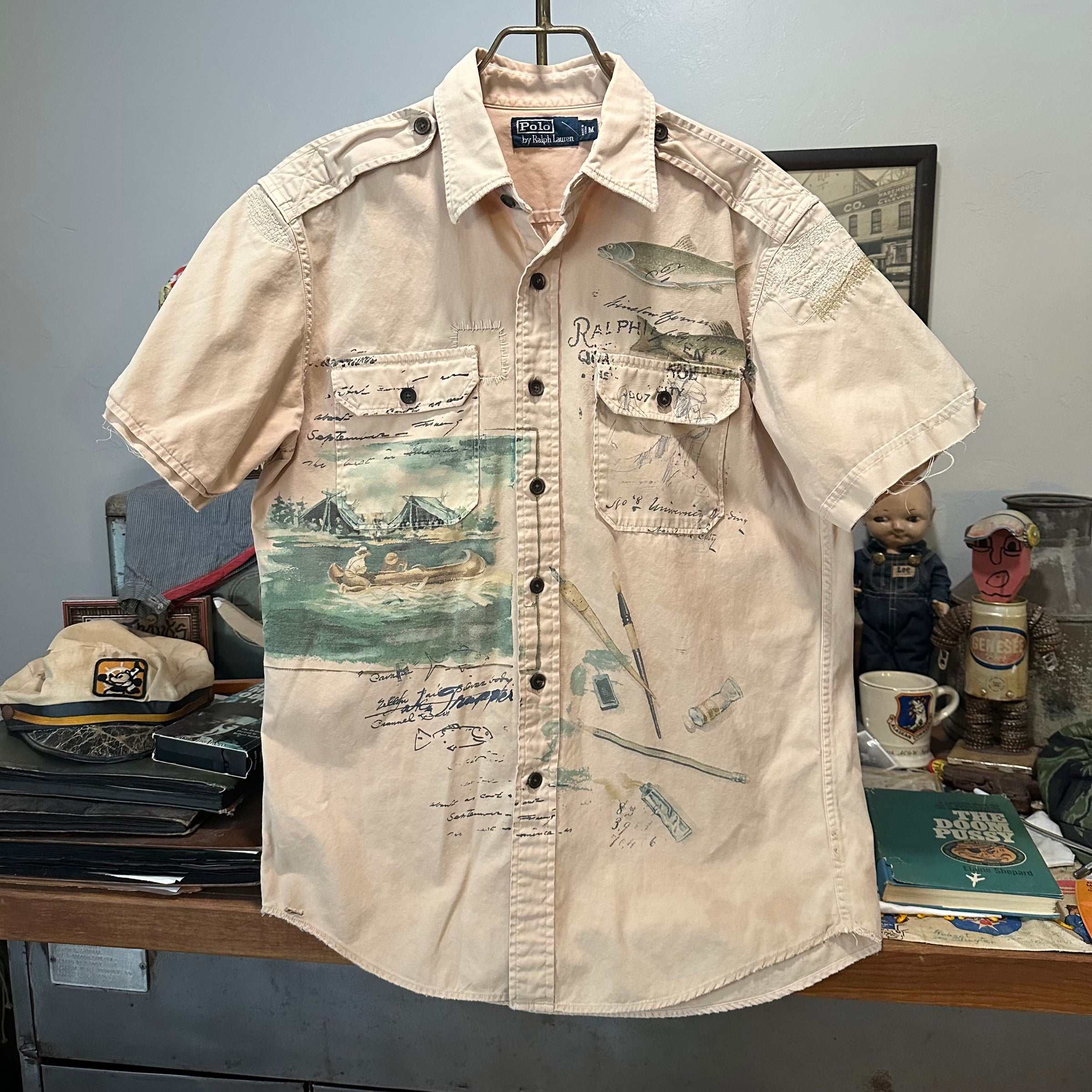 2000’s Polo Ralph Lauren Trapper Lake Scenic Work Shirt Medium
