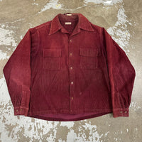 1940’s/50’s Spiegel Sun Faded Burgundy Corduroy Shirt Medium