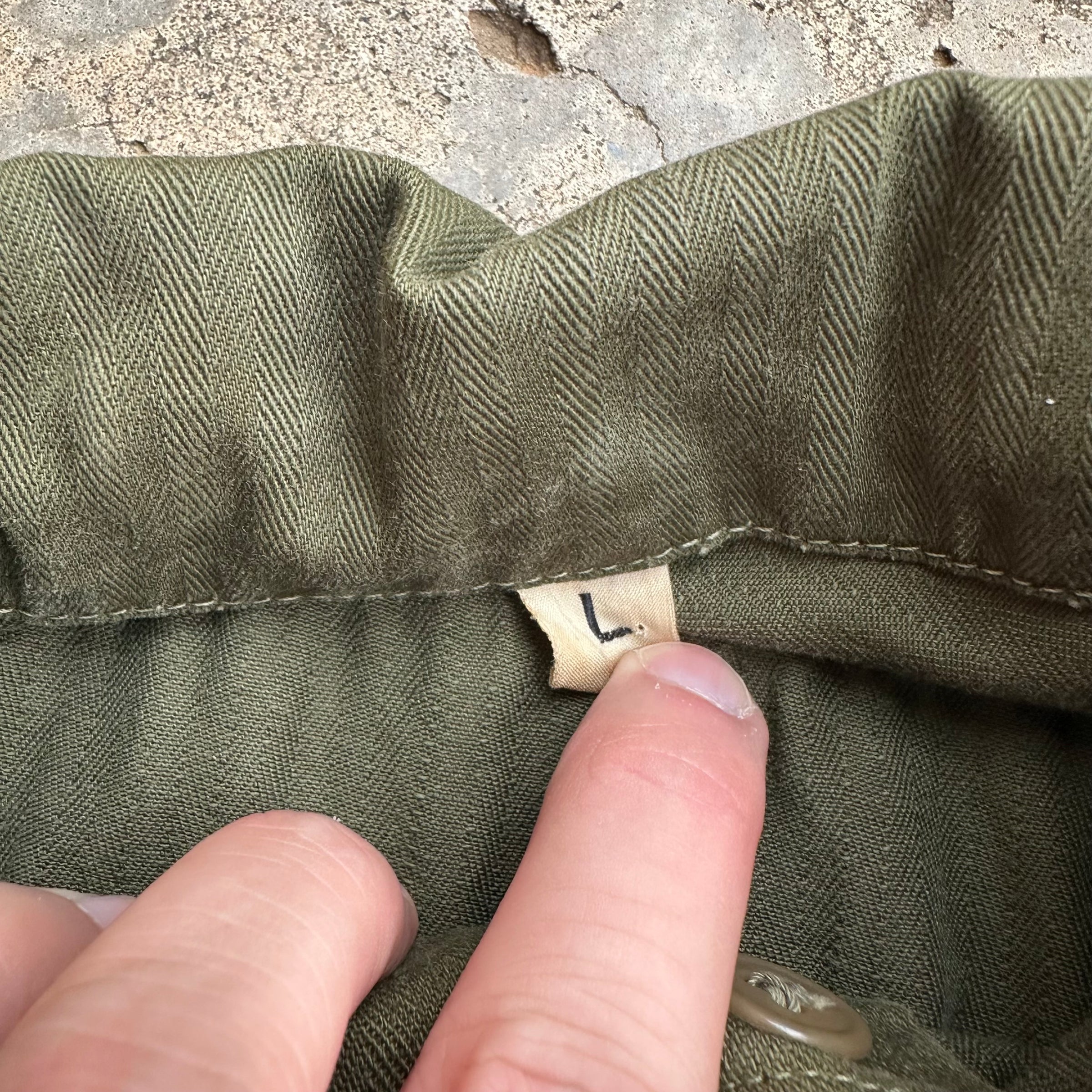 1940’s WWII Women’s Army Corps HBT Fatigue Shirt Large