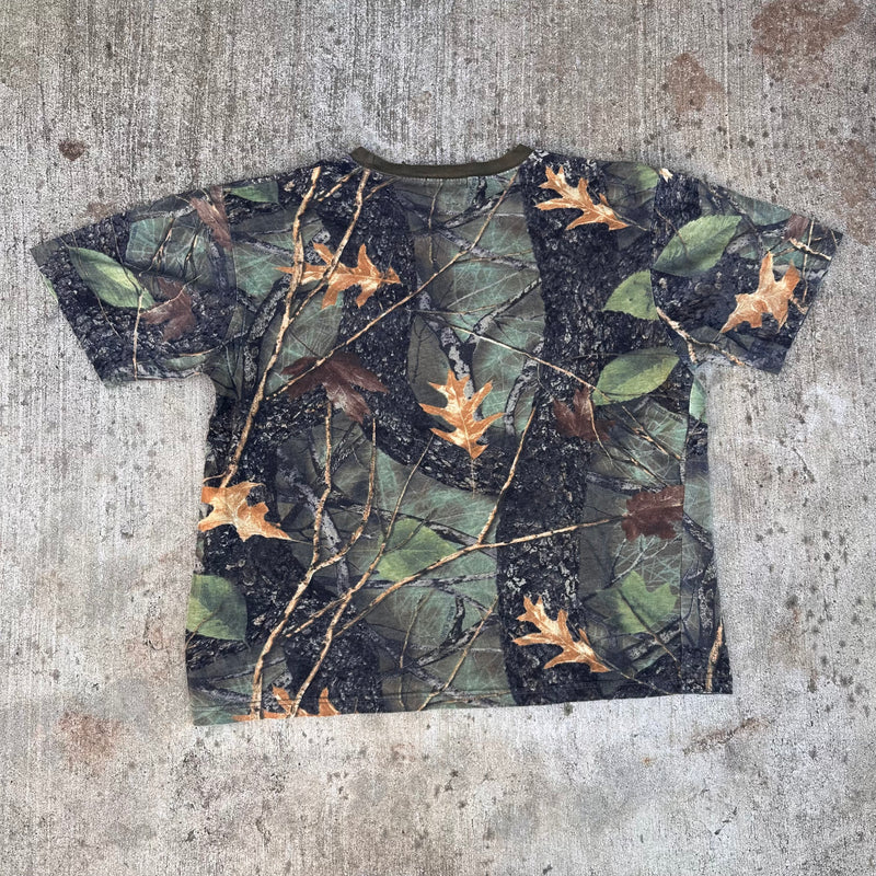 1990’s/Y2K WFS Element Gear Burly Camo Ringer T-Shirt XL