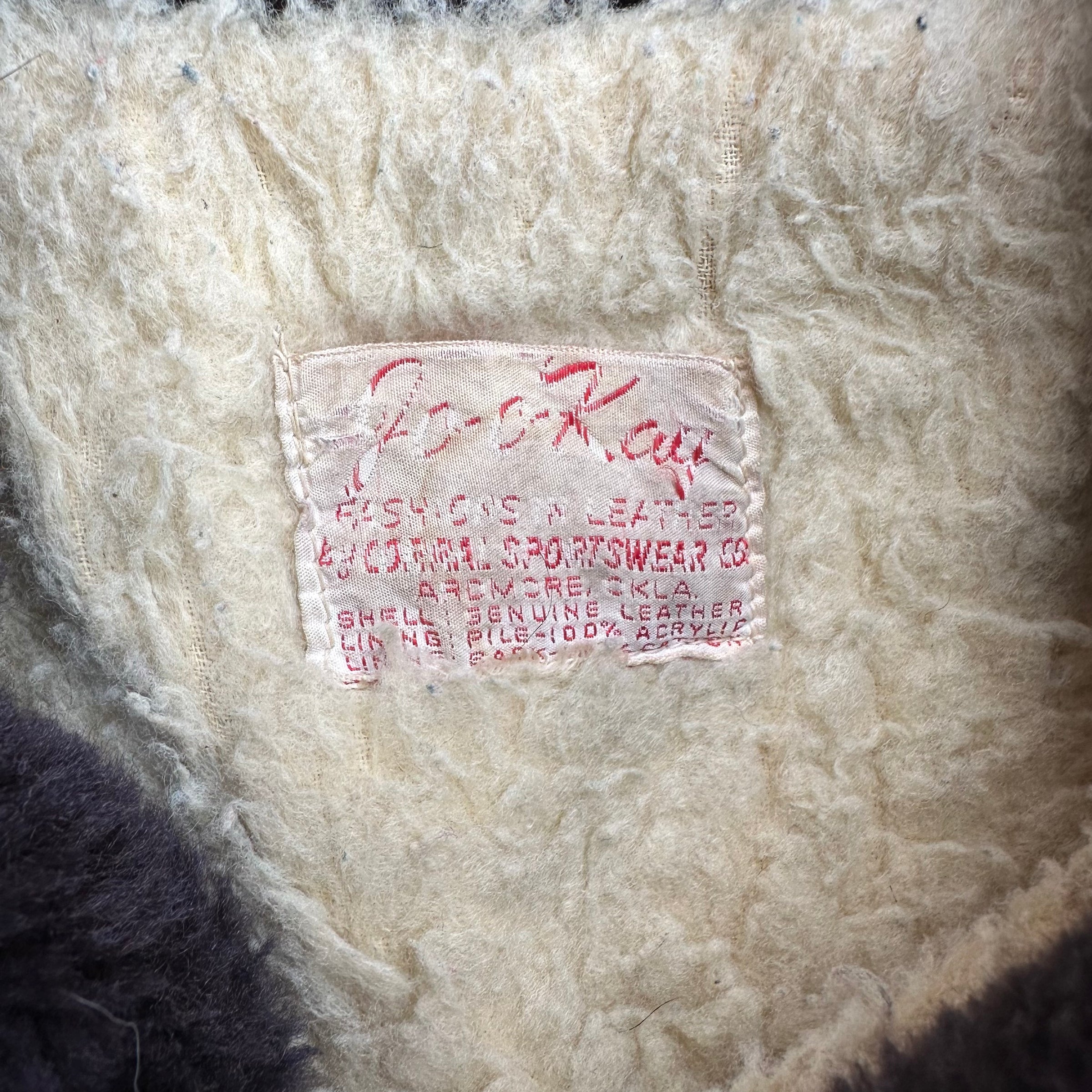1970’s Jo-o-Kay Pile Lined Suede Western Jacket Large