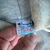 1980’s Blank Gray Champion Reverse Weave Hooded Sweatshirt XL