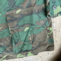 1960’s ERDL Camo Jungle Jacket Named to Marine Colonel Medium Long