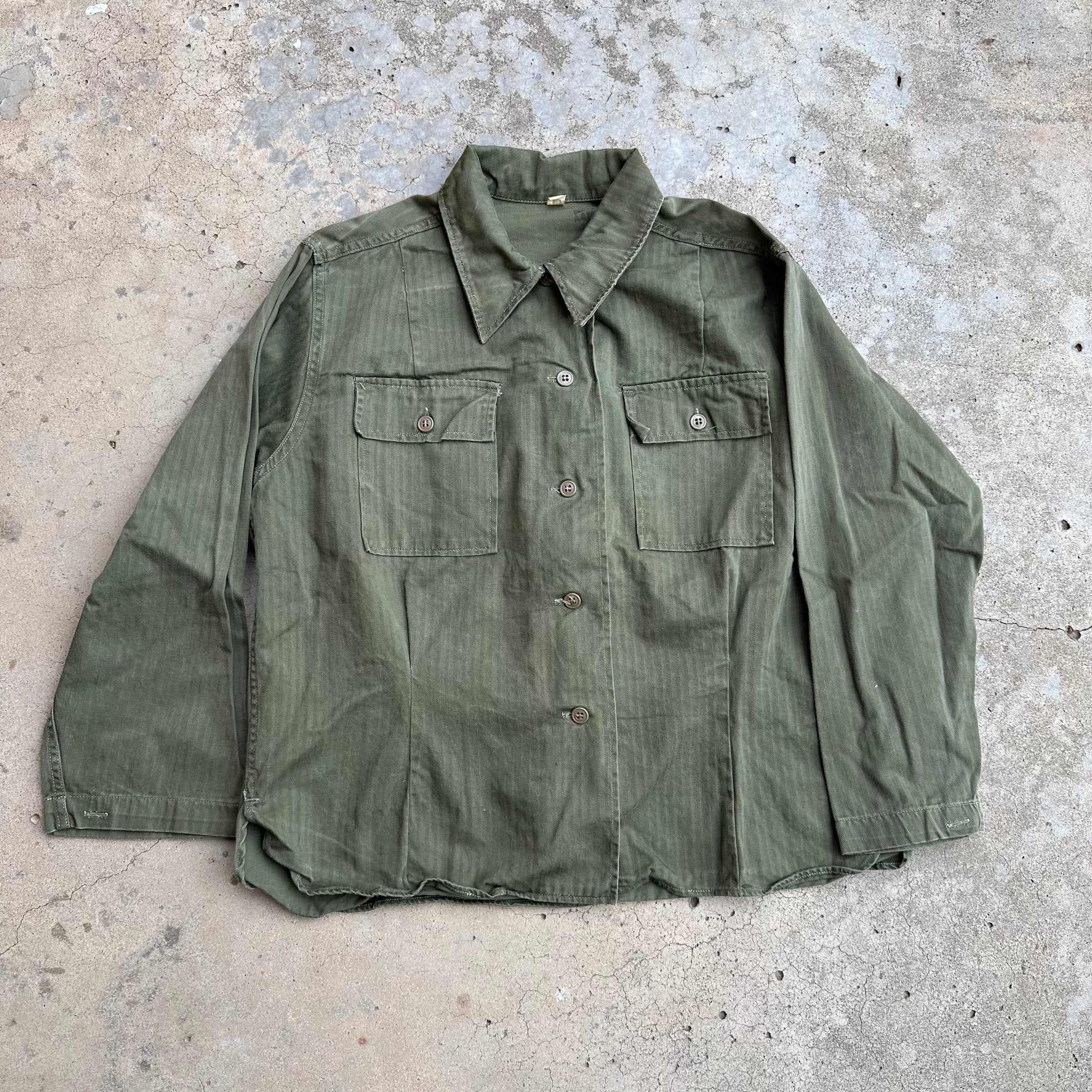 1940’s WWII Women’s Army Corps HBT Fatigue Shirt Large