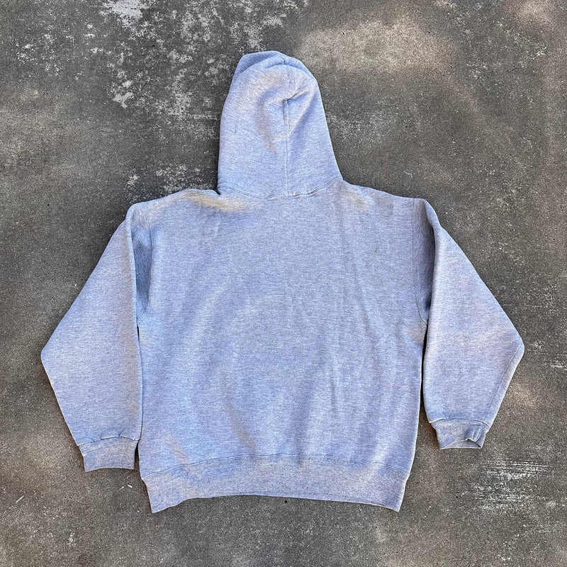 1990’s/Y2K Russell Athletic Grey Hooded Sweatshirt L/XL