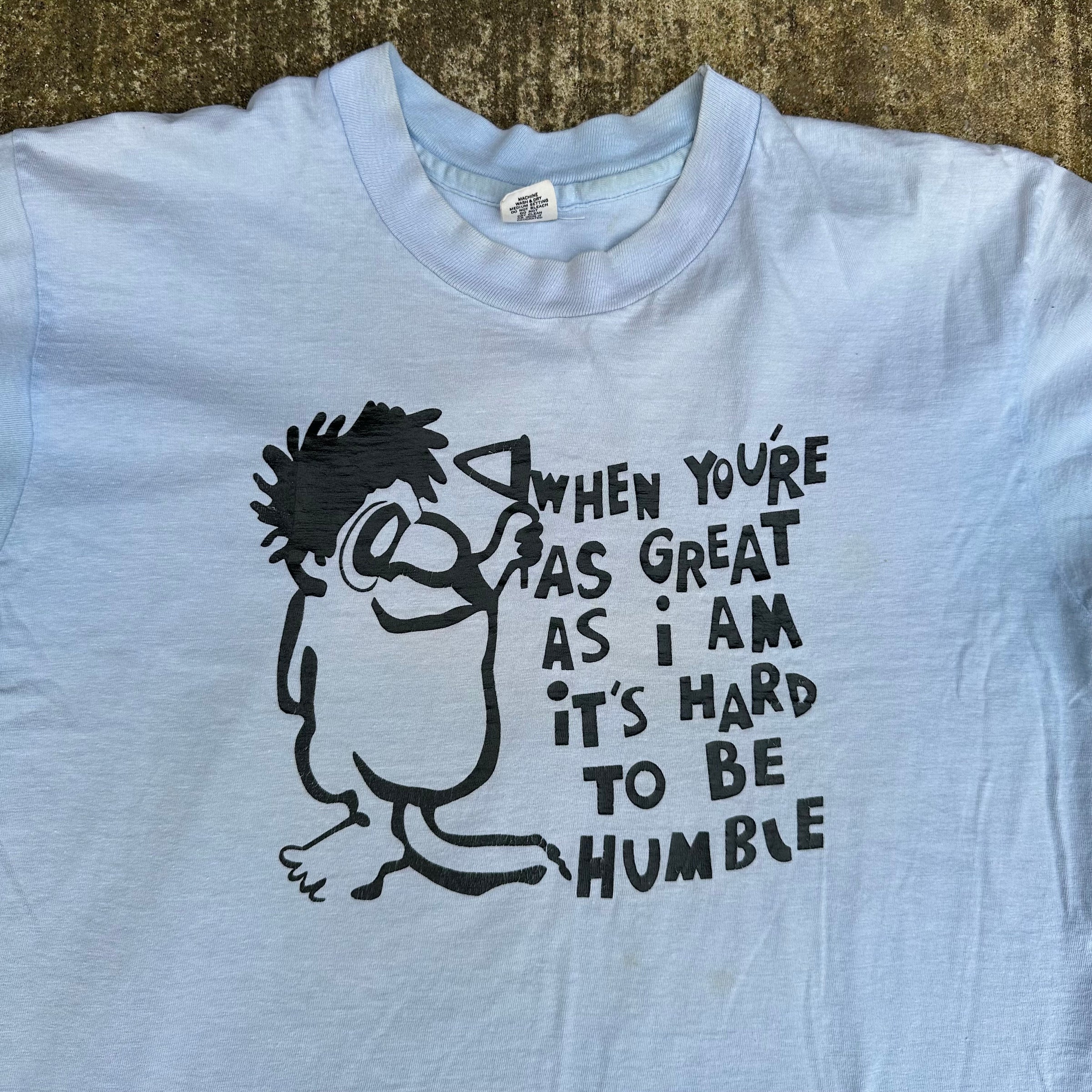 1970’s/80’s Hard to be Humble Caveman T-Shirt Medium