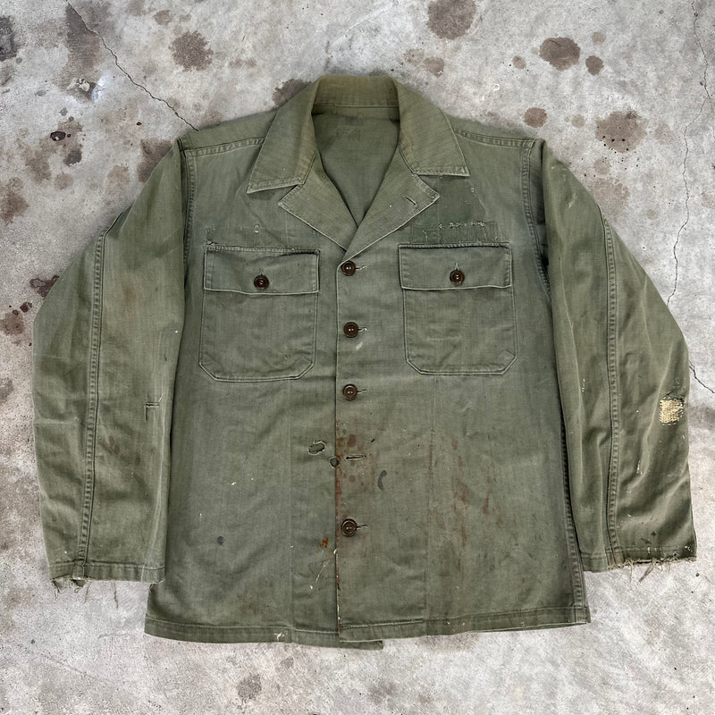 1940’s/50’s Thrashed US Army M-47 HBT Shirt Medium