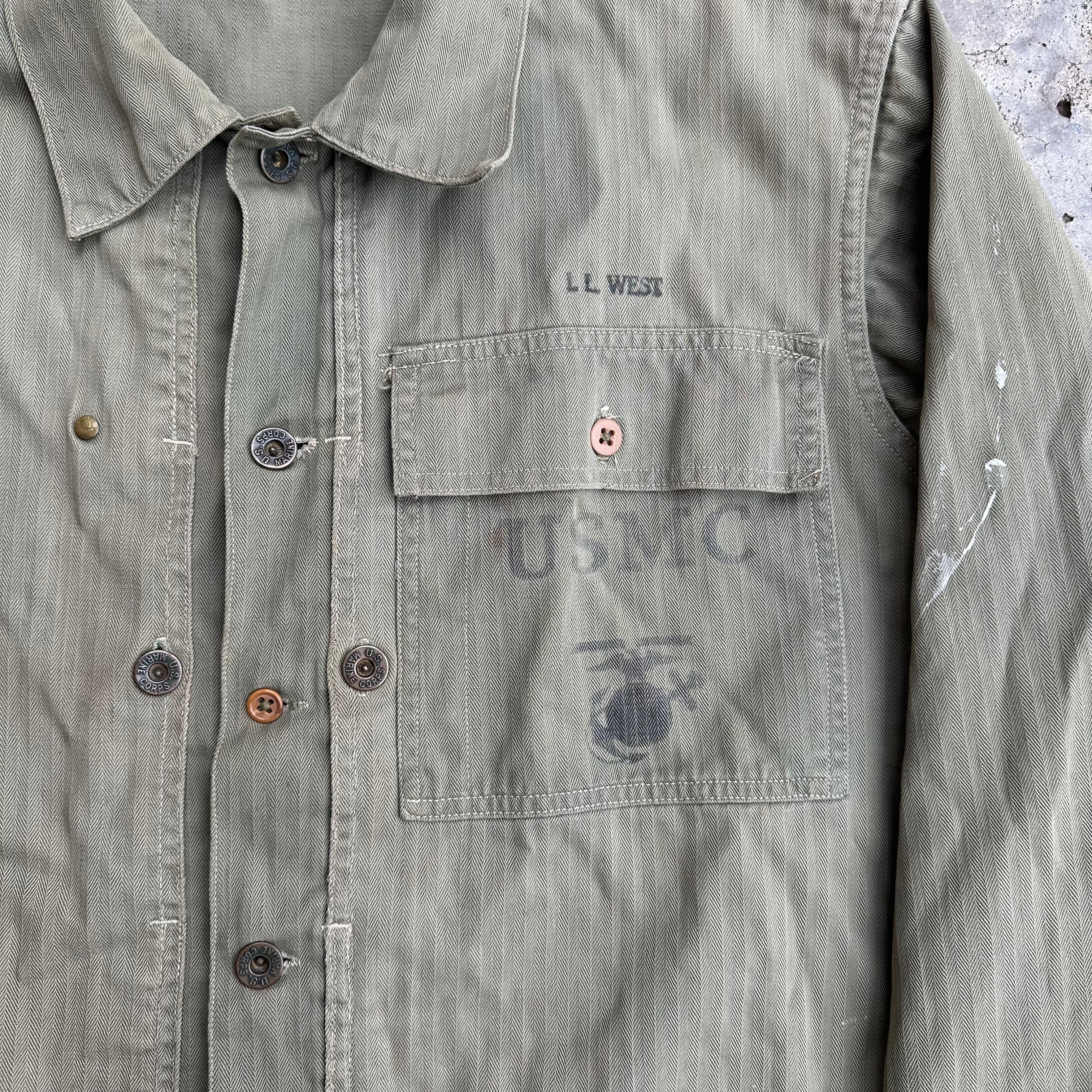 1940's WWII USMC HBT P-44 Utility Jacket 24.5” Chest – Little Chum