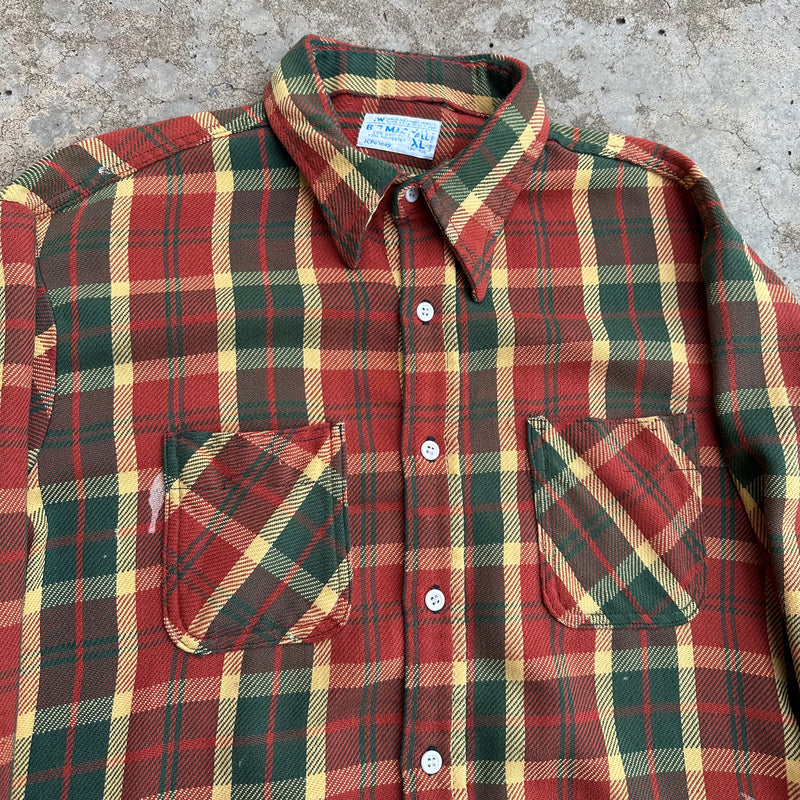 1980’s Big Mac Plaid Flannel Shirt XL