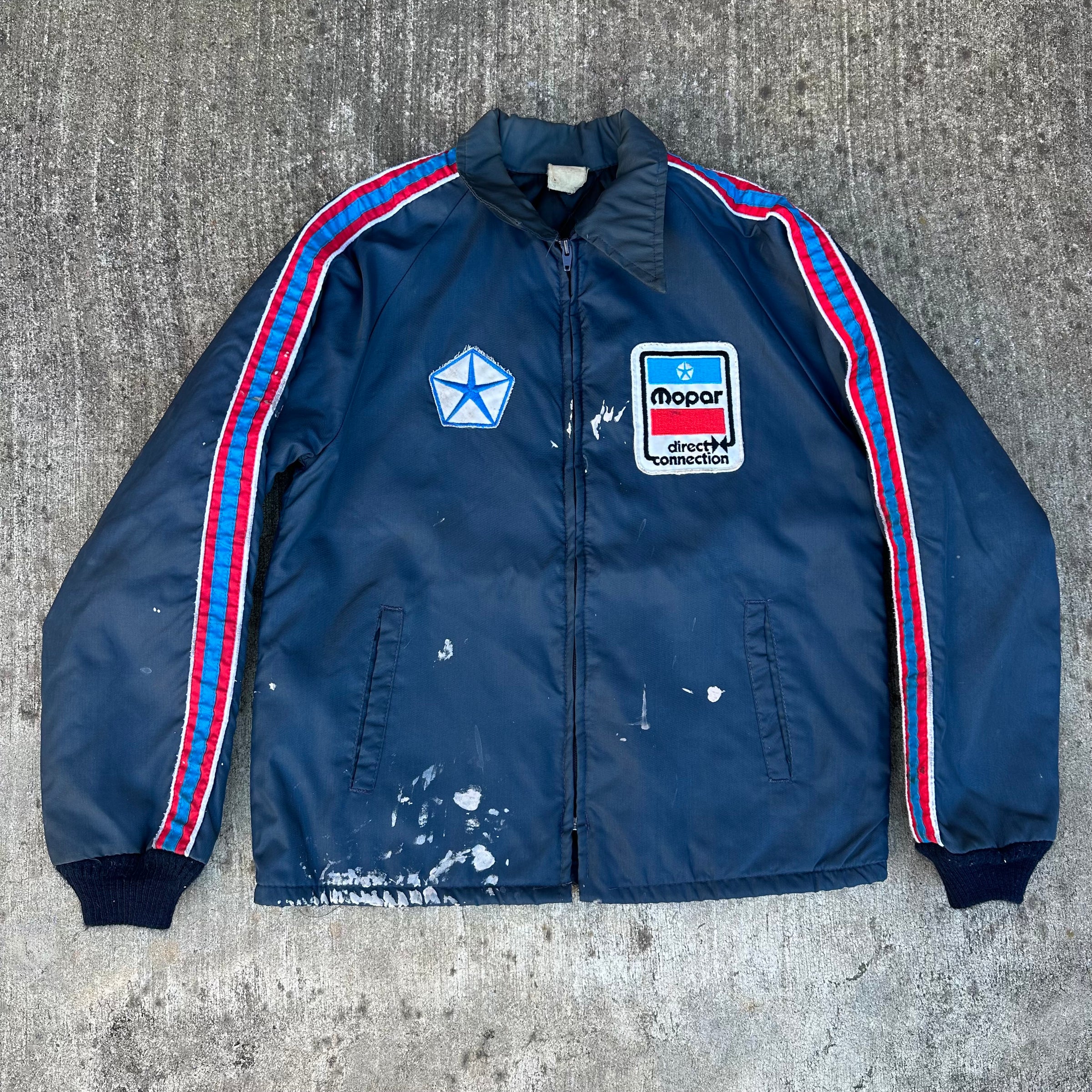 1970’s/80’s Chrysler Mopar Direct Connection Employee Quilted Work Jacket Medium