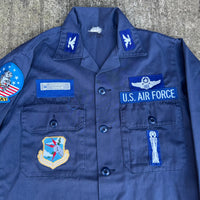 1970’s USAF Blue Missile Crewman Fatigue Shirt Large