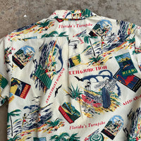 1960’s Florida Souvenir Loop Collar Shirt Large