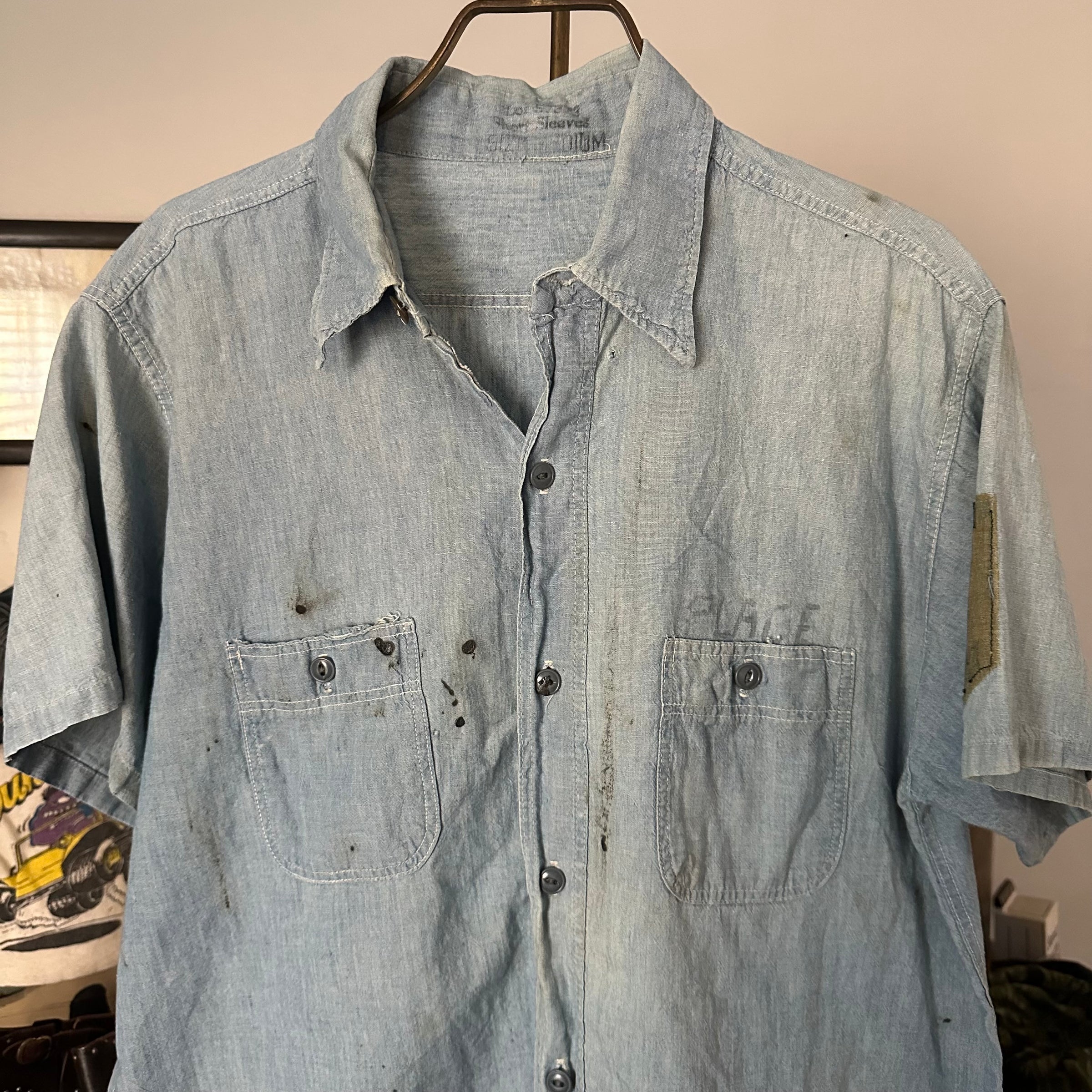 1950’s USN Chambray Shirt Medium