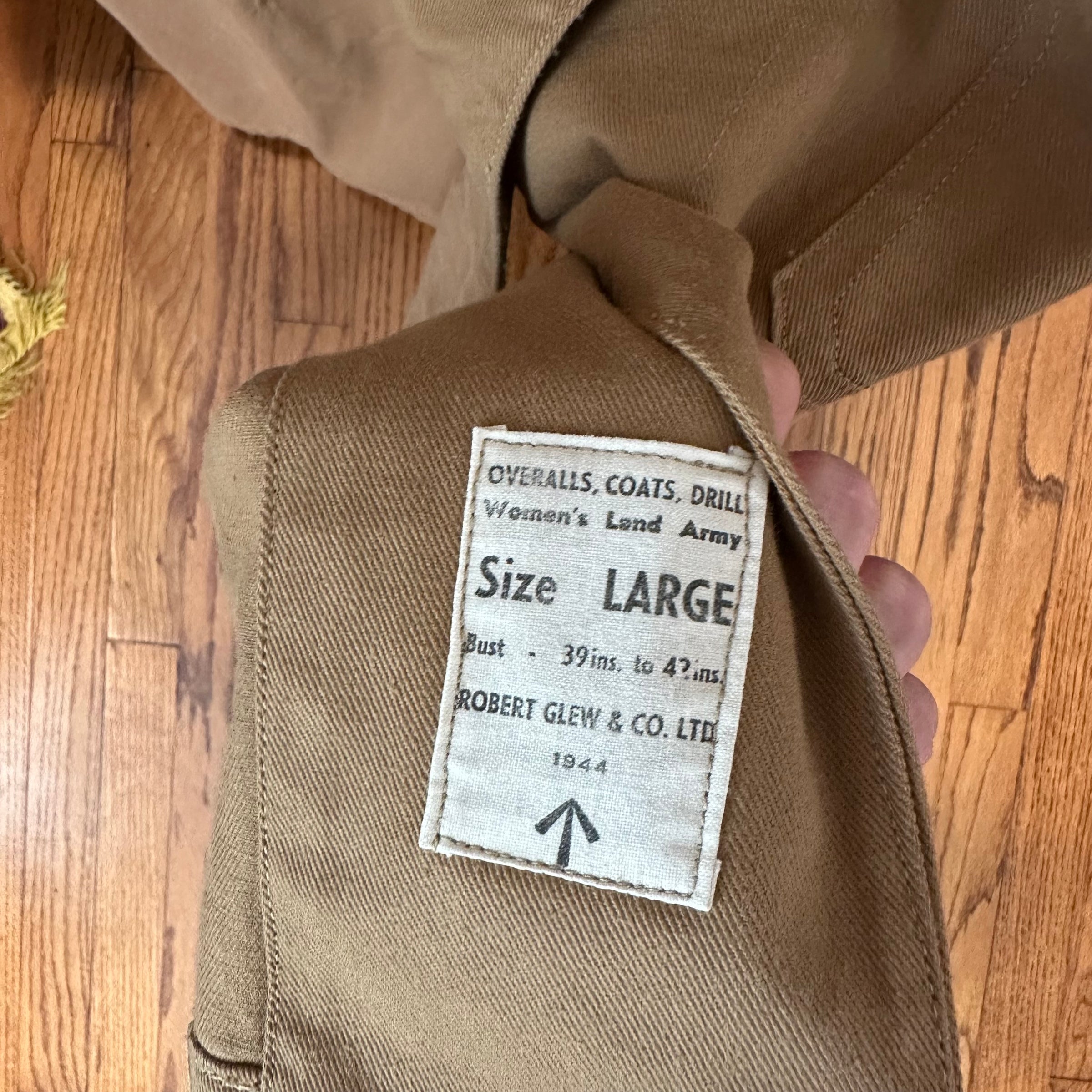 1940’s WWII British Women’s Land Army Drill Coat Size Large