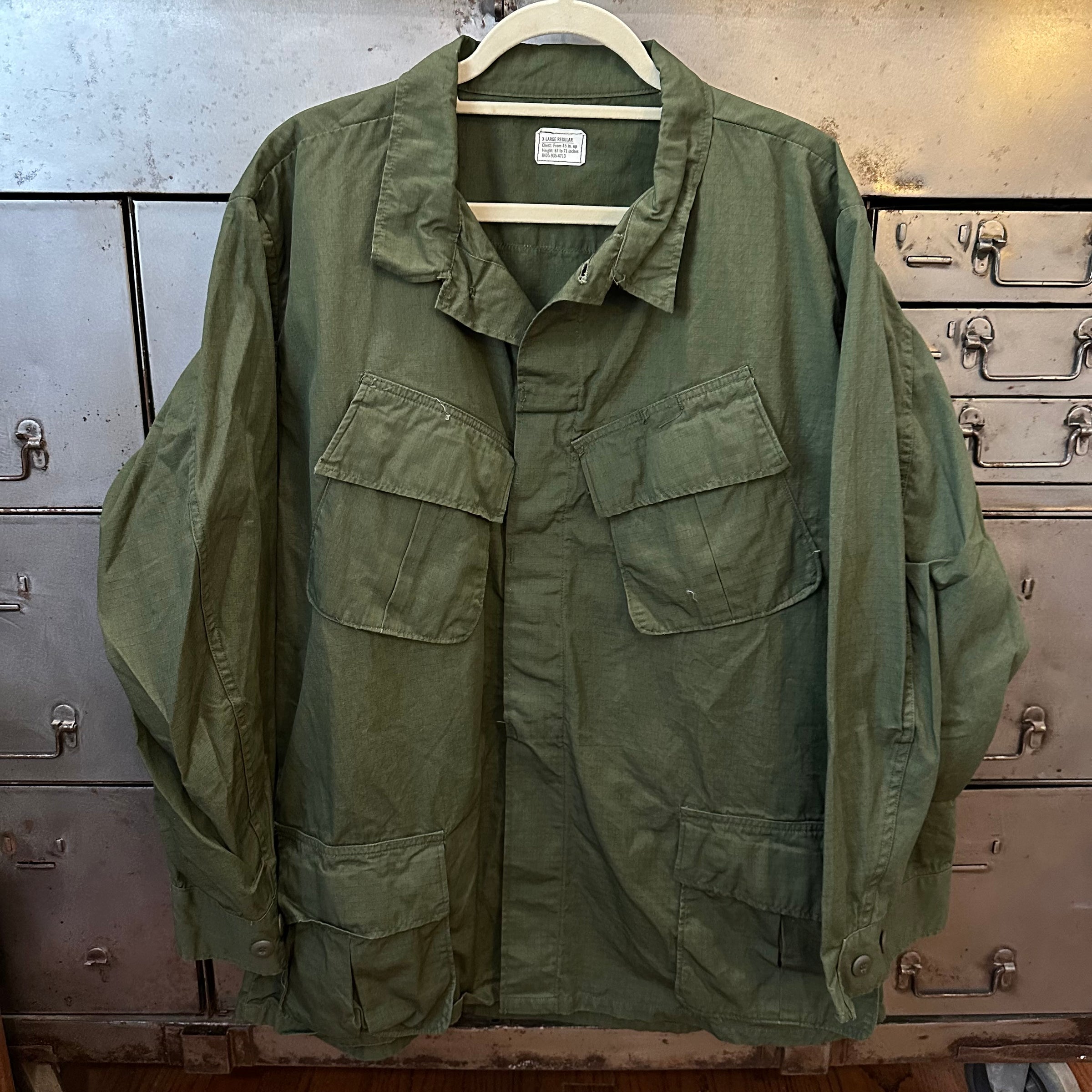 1960’s Vietnam War Deadstock Ripstop Jungle Jacket X-Large Regular
