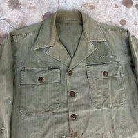 1940’s/50’s Thrashed US Army M-47 HBT Shirt Medium