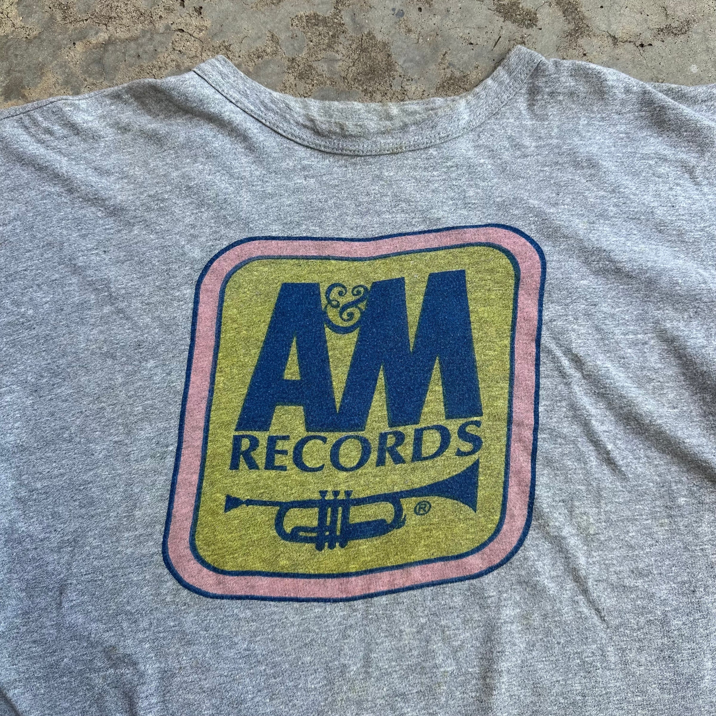 1970’s A&M Records Champion Blue Bar T-Shirt XL