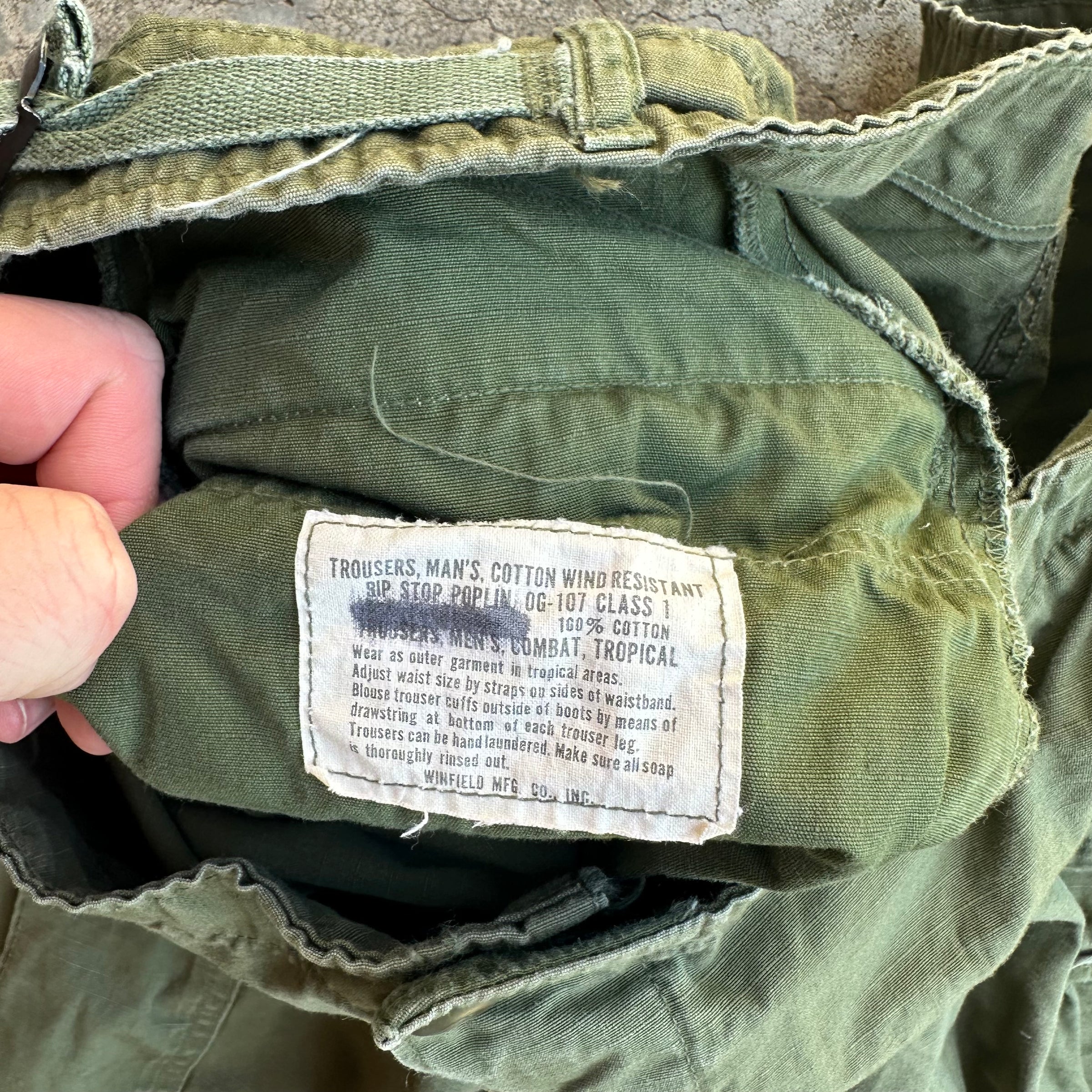 1960’s Vietnam War Ripstop Jungle Pants Large Regular