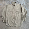 1950’s/60’s Stur-Dee Twist Twill Khaki Work Shirt Large