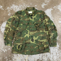 1960’s Vietnam War Poplin ERDL Camo Jungle Jacket Medium Regular