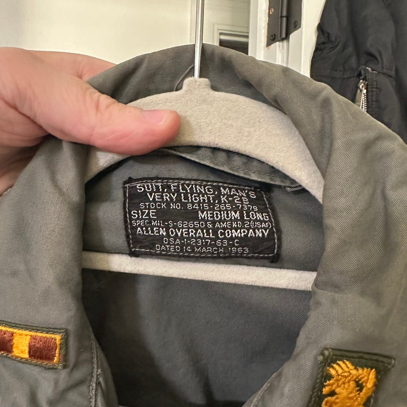 1970’s Vietnam War MAC-V Patched K-2B Very Light Flight Suit Medium Long