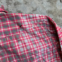 1950’s Thrashed Blue Bell Wrangler Cotton Flannel Shirt Large