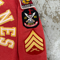 1980’s Champion Patched Marines Hooded Sweatshirt Medium