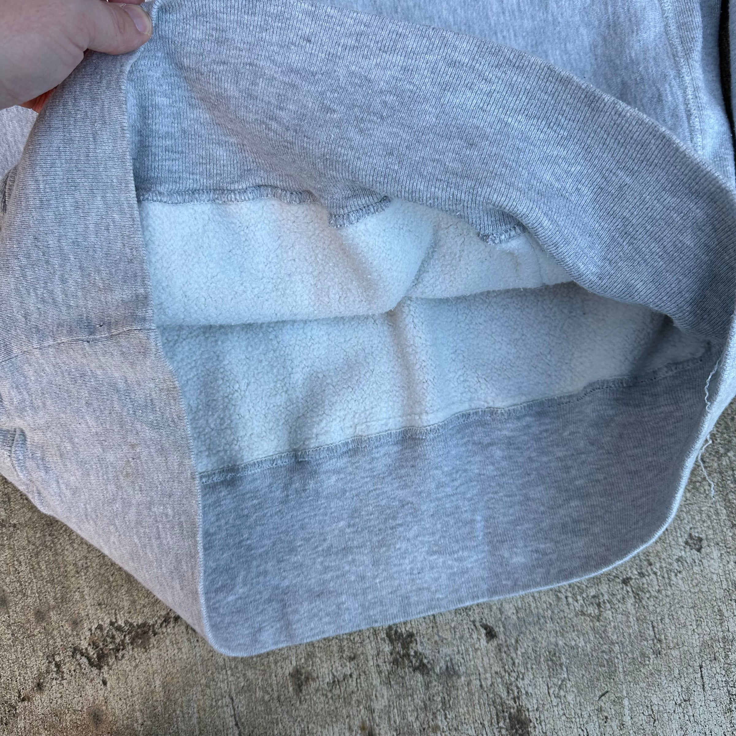 1980’s Blank Gray Champion Reverse Weave Hooded Sweatshirt XL