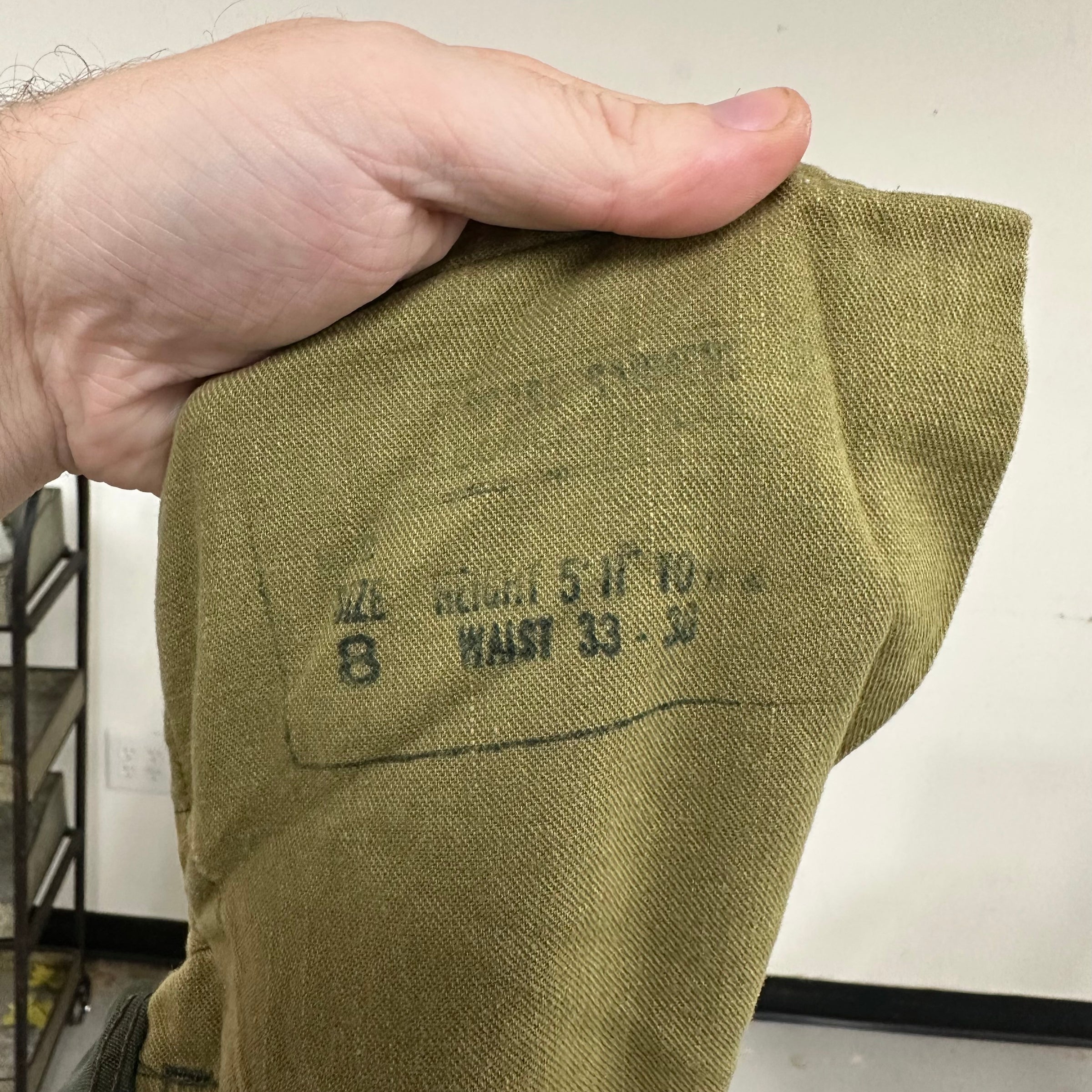 1950’s Canadian Army Experimental X-51 Nylon Trousers Size 8
