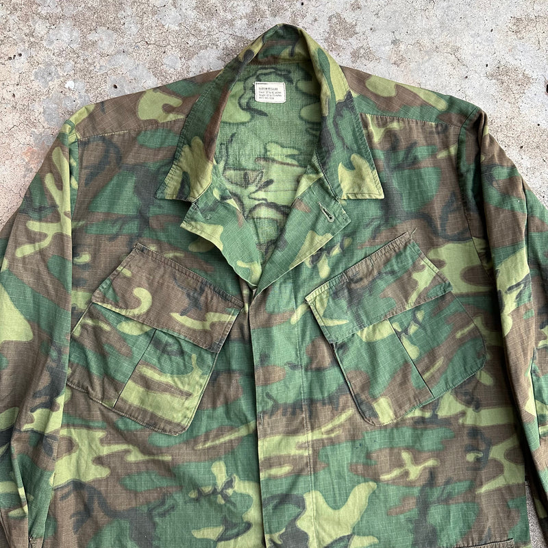 1960’s Deadstock/Near Mint Lime Green ERDL Camo Jungle Jacket Medium Regular