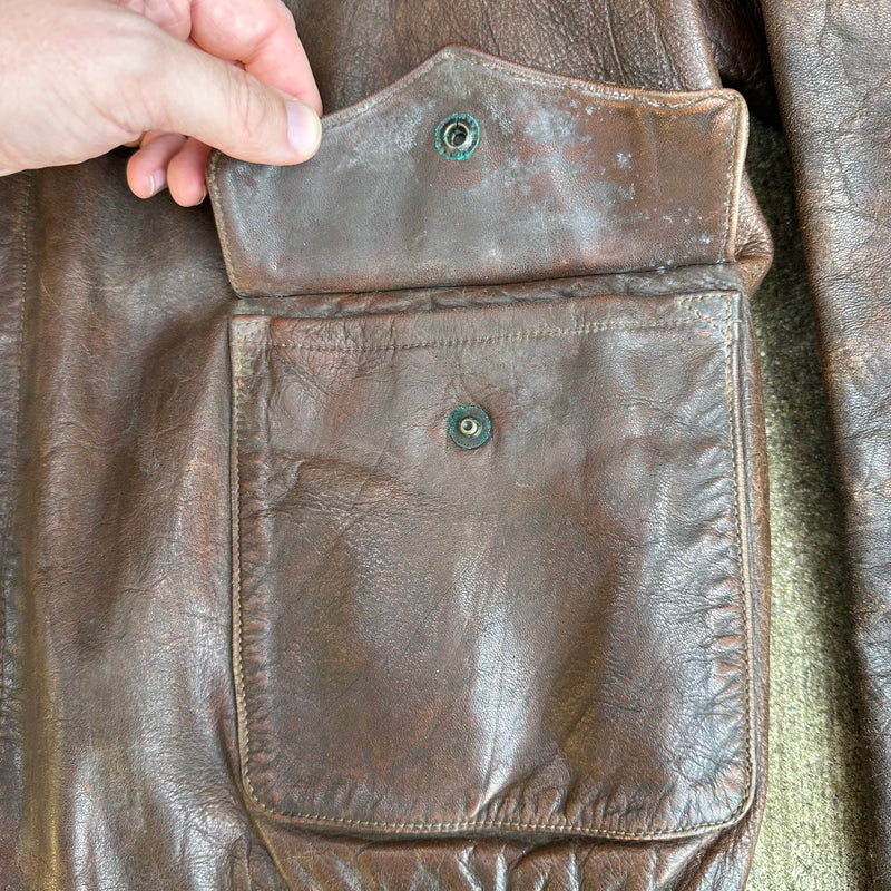 1940’s WWII Named A-2 Leather Flight Jacket