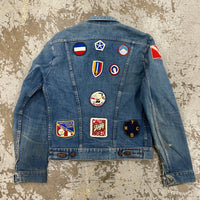 1970’s Patched Wrangler 124MJ Denim Jacket 22” Chest