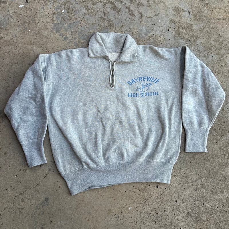 1940’s/50’s Sayreville Bombers Quarter Zip Sweatshirt 24” Chest