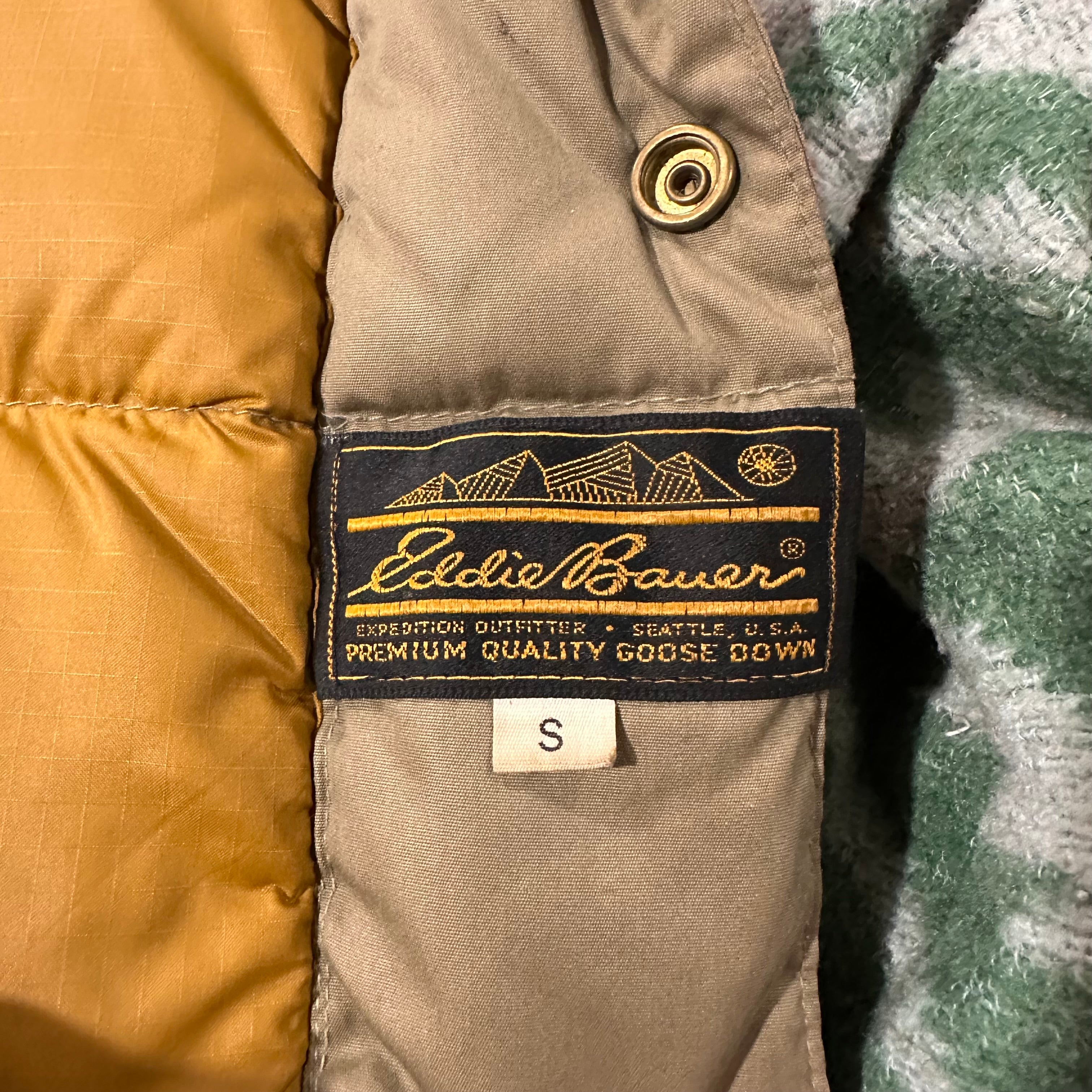 1970's Eddie Bauer Goose Down Snap-Jac Jacket Small 22” Chest