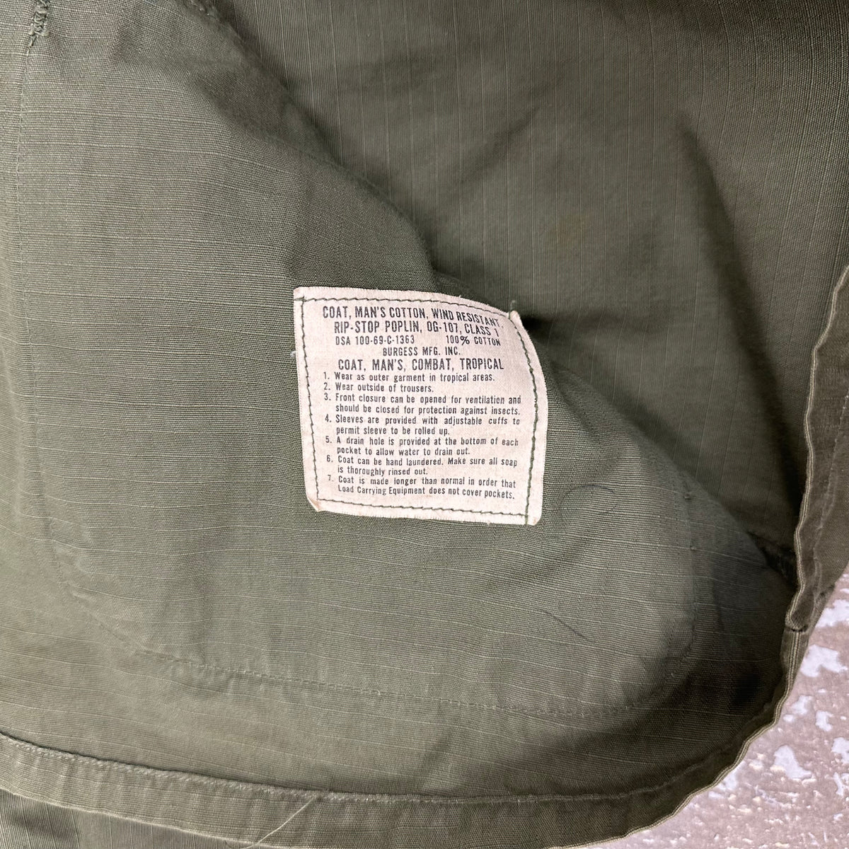 1960’s Mint Vietnam War Ripstop Jungle Jacket Small Regular