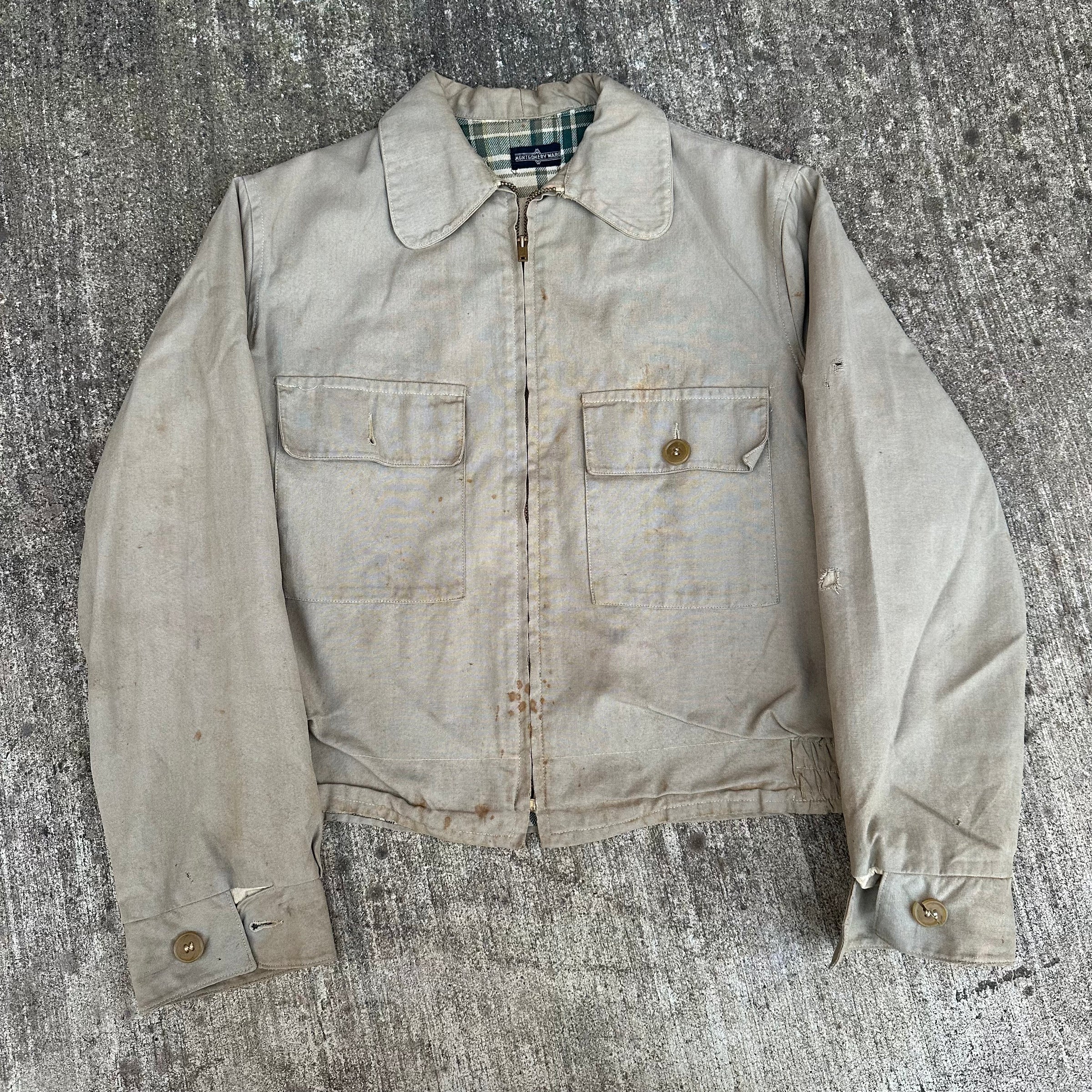 1940’s/50’s Montgomery Ward Cotton Flannel Lined Jacket