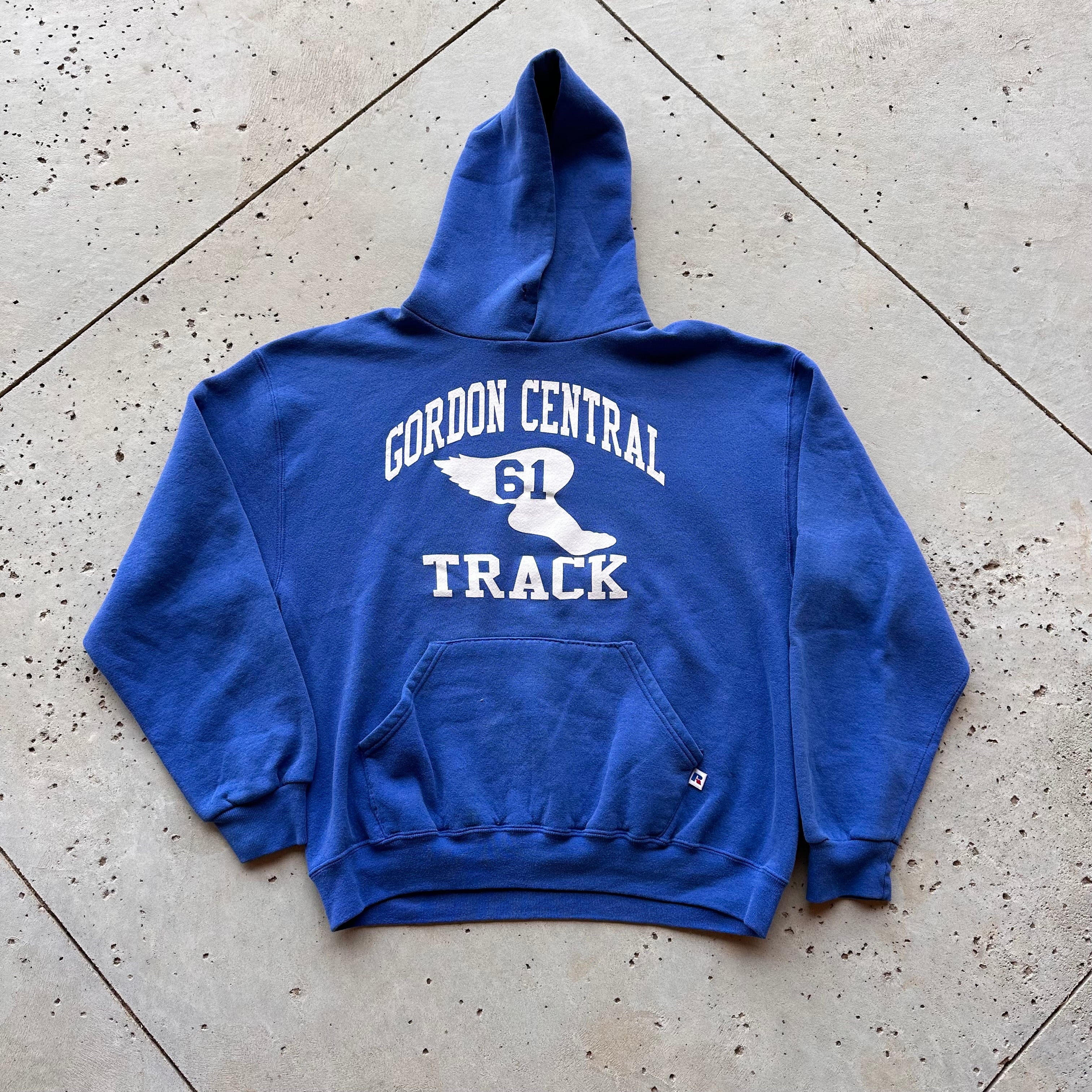 1990's/Y2k Russell Athletic Winged Foot Hooded Sweatshirt 1990's/Y2k Russell Athletic Winged Foot Hooded Sweatshirt