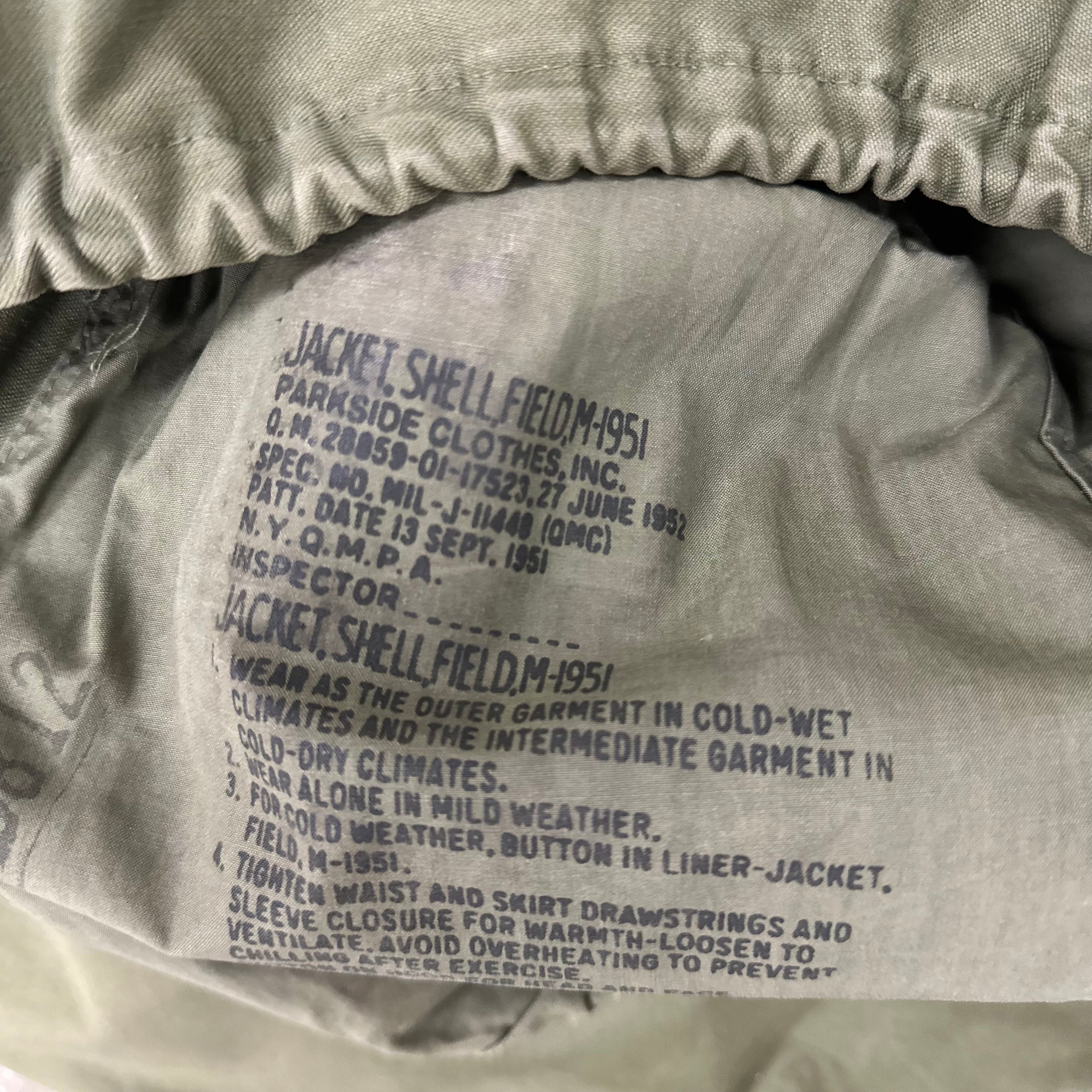 1950’s M-51 Field Jacket Small Short