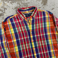 1990’s Polo Ralph Lauren Madras Plaid Shirt Large